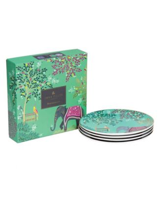 Sara Miller India Cake Plates, Set of 4