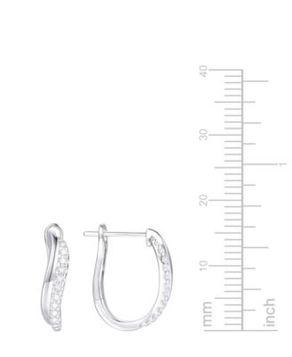 Diamond Hoop Earrings (1/4 ct. t.w.) in Sterling Silver