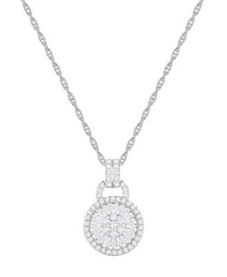 Macy's - Diamond Pendant Necklace (1/2 ct. t.w.) in Sterling Silver