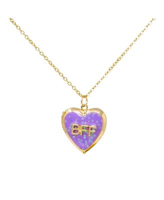 Girls BFF Heart Locket Necklace Set