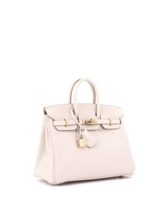 Birkin 25 Handbag Light Togo with Rose Gold Hardware