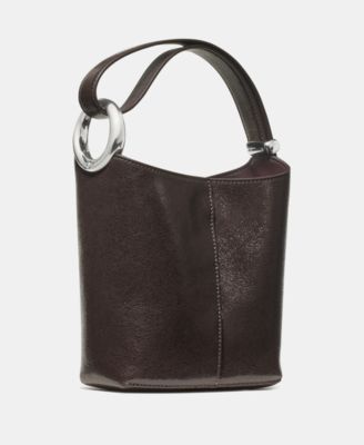 Halo Glazed Leather Mini Bucket Bag