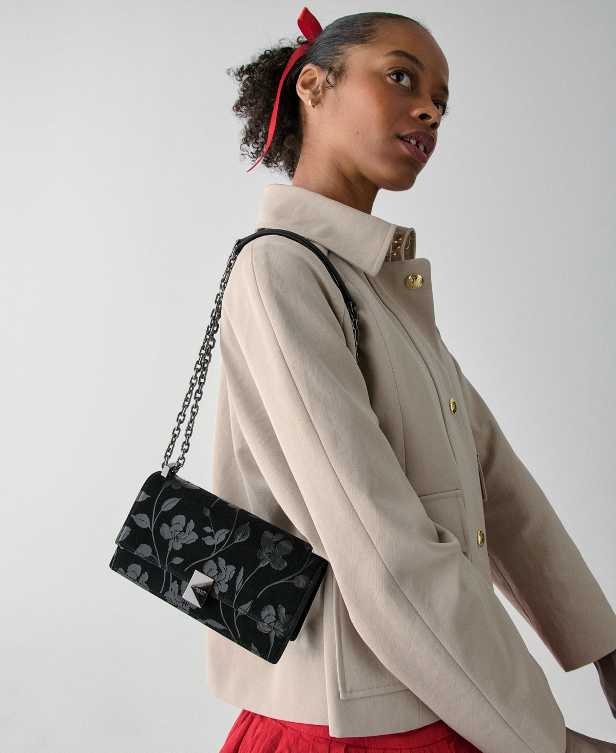 kate spade new york Deco Uptown Blooms Printed Suede Mini Crossbody Bag