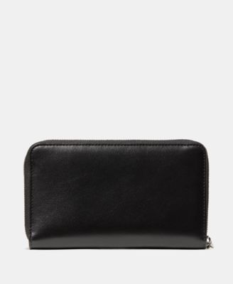 Halo Fine Grain Leather Zip Around Wallet