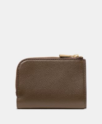 Deco Pebbled Leather Compact Wallet