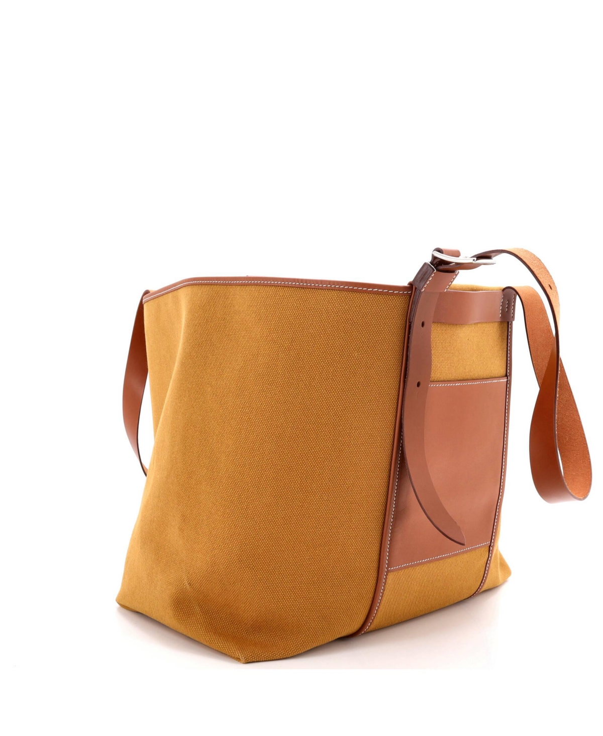 Pre-Owned Hermes 35 Etriviere Pocket Tote Toile and Leather