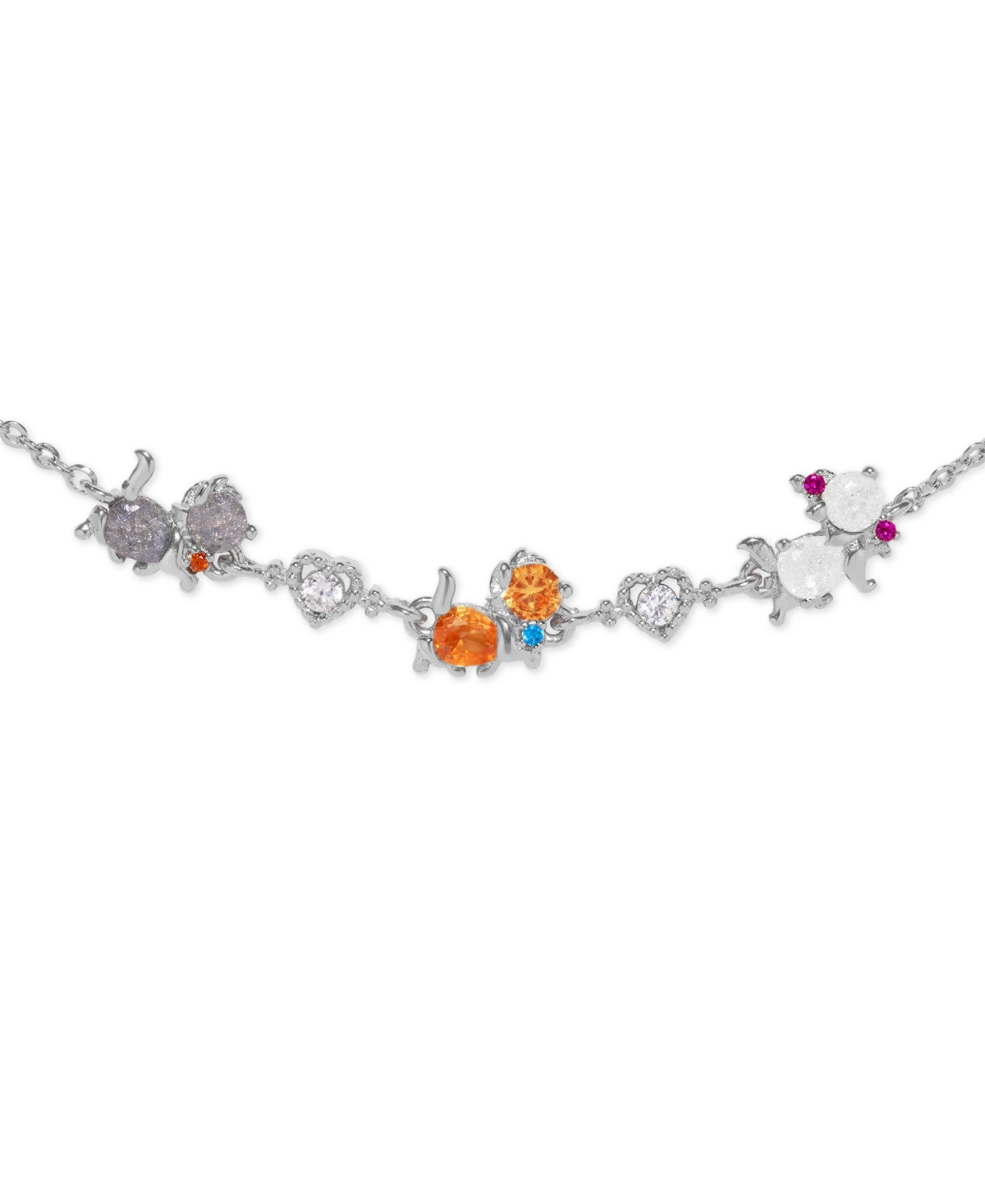 Girls Crew Crystal Multi-color Disney The Aristocats Bracelet In Silver