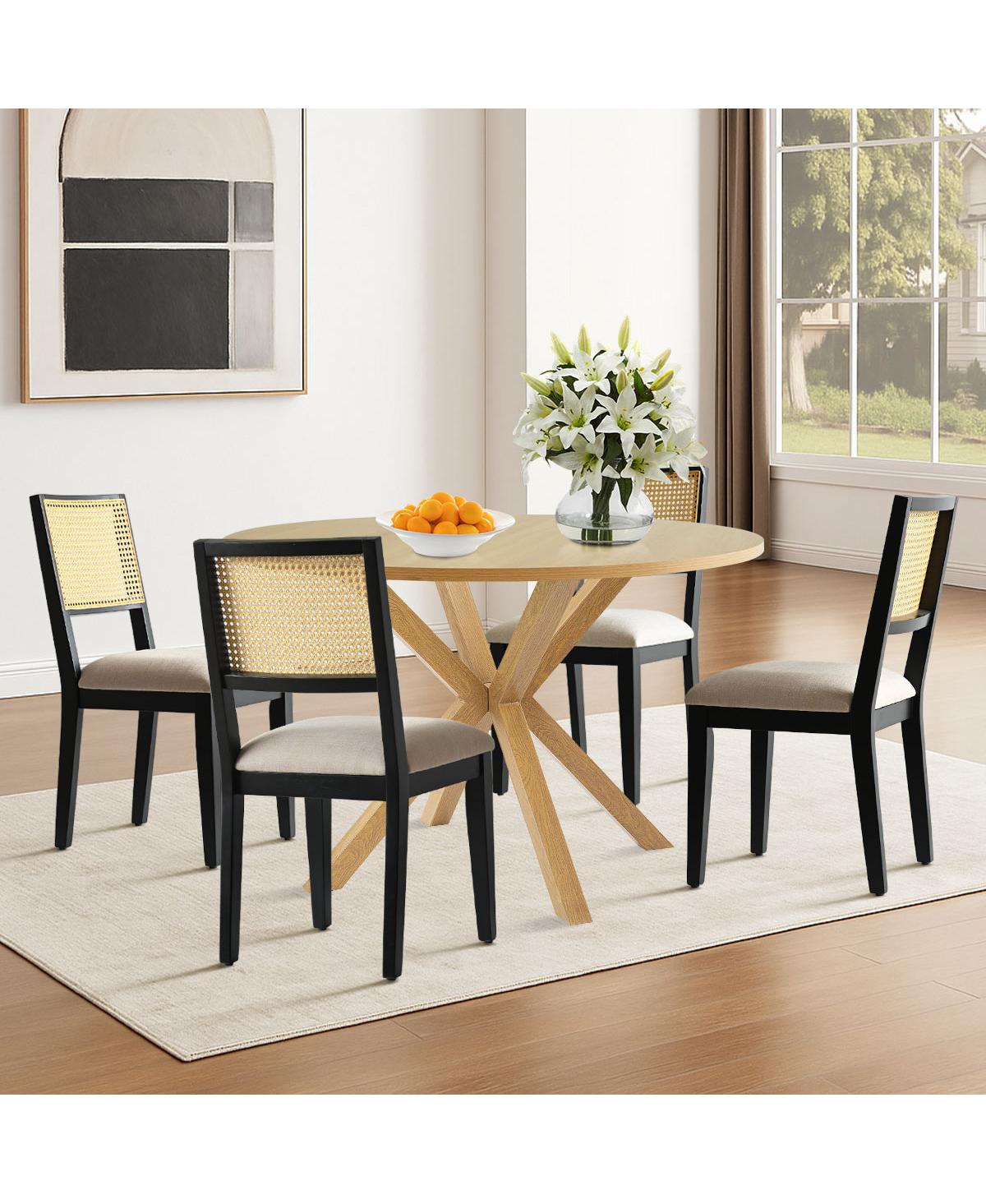 Maison Boucle 5-Piece Round Dining Set for Small Kitchen or Room