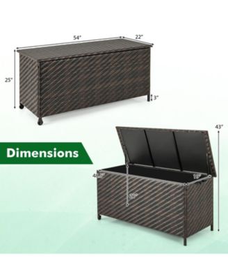 85 Gallon Outdoor Storage Box with Removable Liner and Universal Wheels