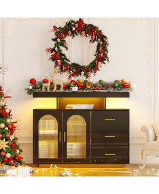 Buffet Cabinet with Wireless Charging & Motion Sensor