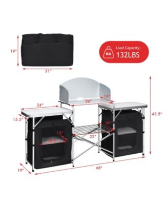 Folding Camping Table with Storage Organizer