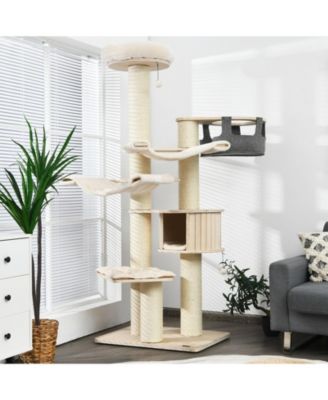 77.5-Inch Cat Tree Condo Multi-Level Kitten Activity Tower with Sisal Posts