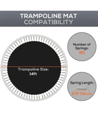 Trampoline Mat with 80 V-Hooks, Fits 14' Trampoline,