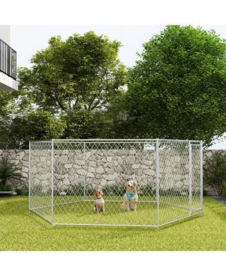 13.4' x 11.5' x 5.6' Dog Kennel Outdoor W/ Lockable Door