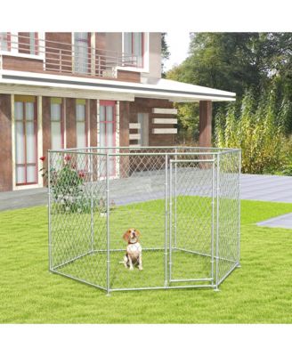 13.4' x 11.5' x 5.6' Dog Kennel Outdoor W/ Lockable Door