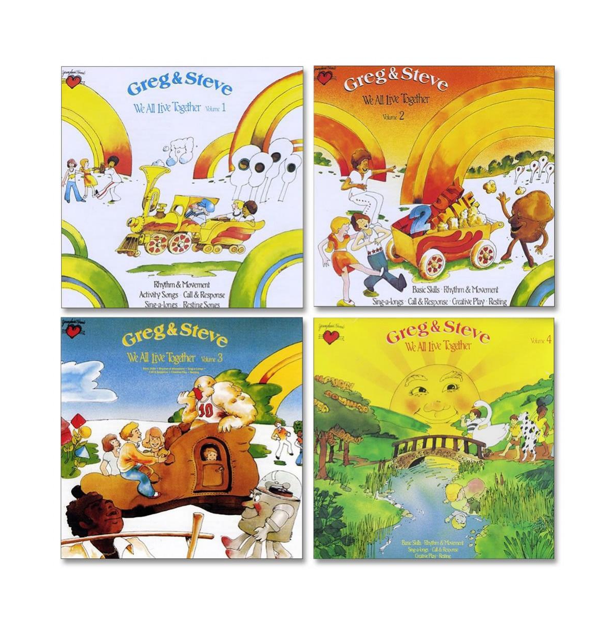 Creative Teaching Press Greg & Steve: We All Live Together CDs - Set of 4