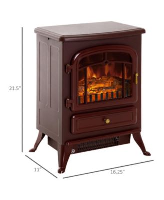 Freesding Electric Fireplace Heater with LED Log Flames,