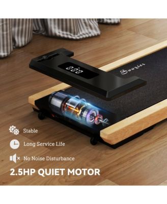 Wood Walking Pad Under Desk Treadmill with Remote Control, Wheels