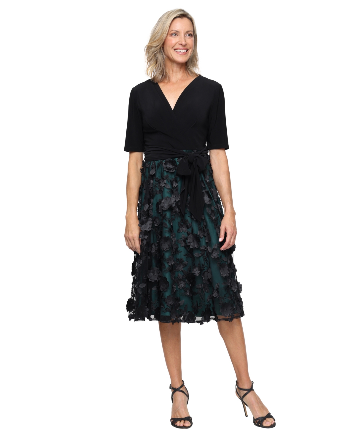 Alex Evenings Women's Elbow Sleeve Dress