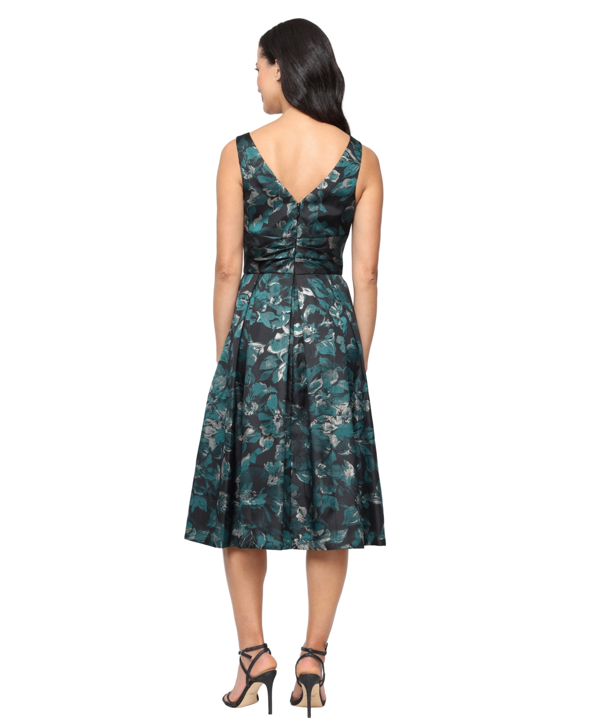 Alex Evenings Women's Midi Sleeveless Printed Dress