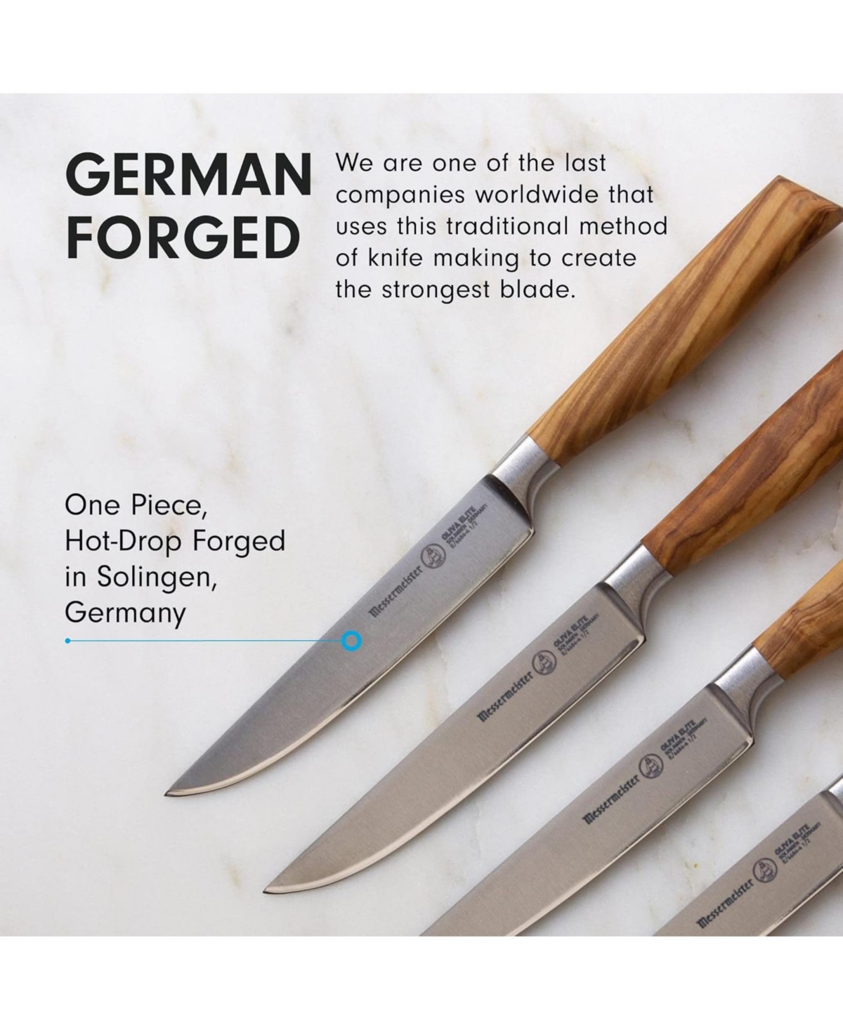 Messermeister Oliva Elite Fine-Edge Steak Knife Set / 4 Pc.
