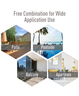 Set of 4 Outdoor Folding Chairs for Patio, Camping, Beach,