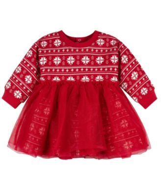 Gerber Baby Girls Tulle Dress Red Christmas 0-3 Months - Christmas snow 23$