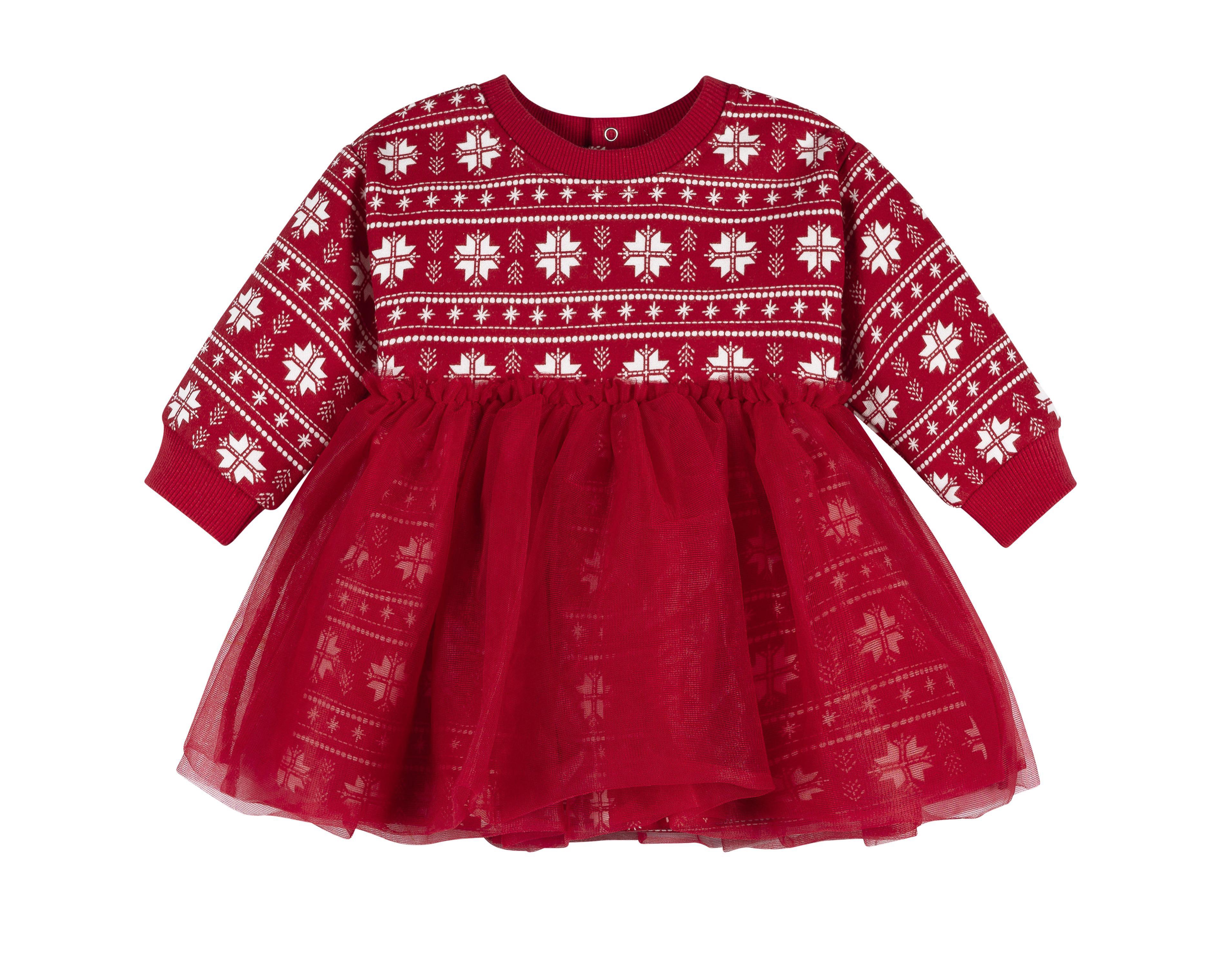 Gerber Baby Girls Tulle Dress, Red Christmas, 0-3 Months