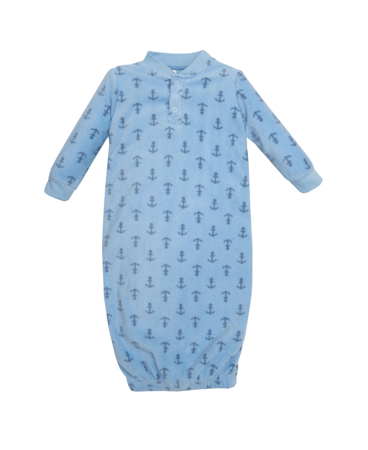 Hudson Baby Baby Boys Hudson Fleece Gowns, Cute Whales, 0-6 Months