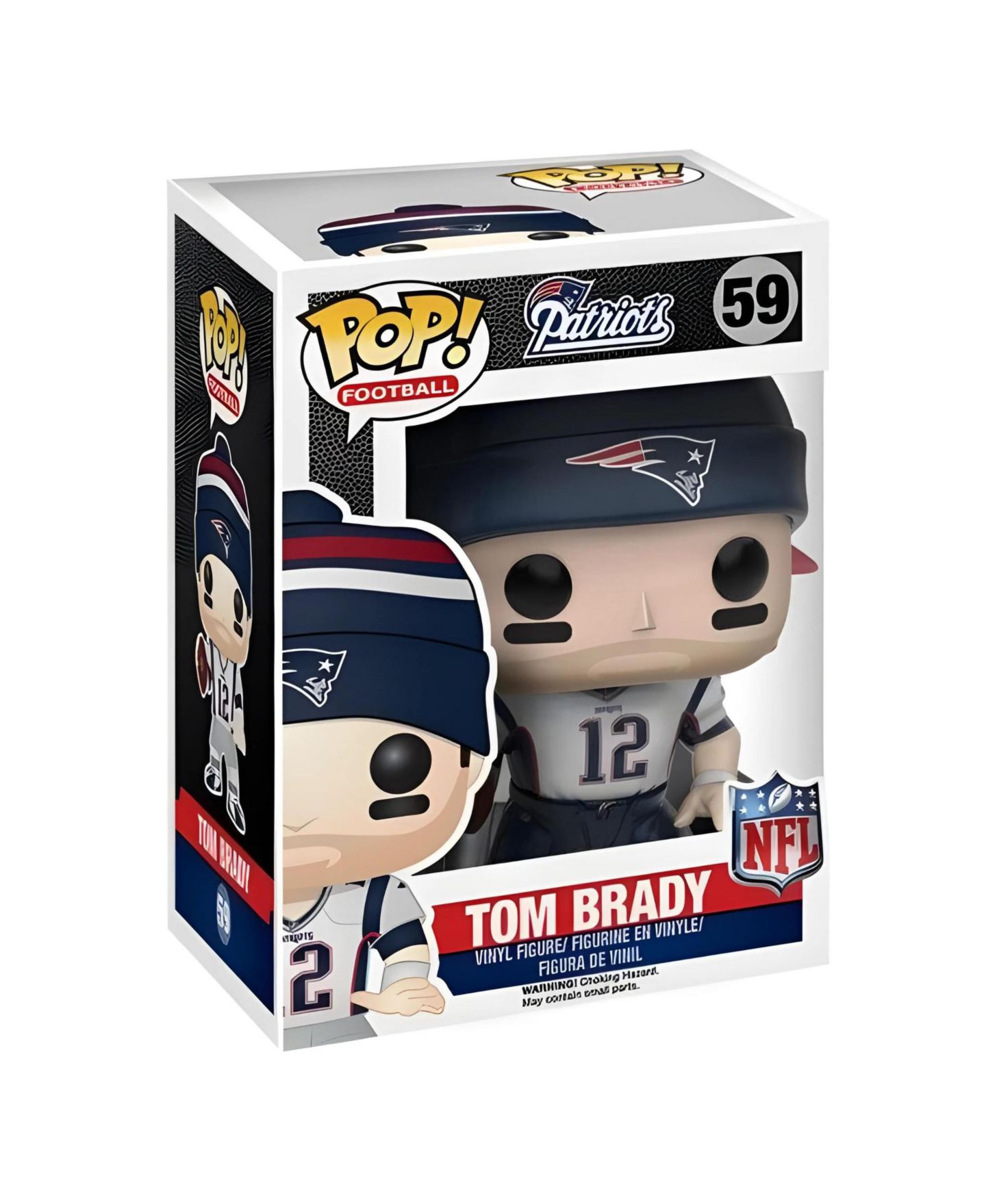 Детская фигурка Funko Pop! New England Patriots Tom Brady AFA Graded 9.0 3.75" Vinyl Figure Ages 6+ — фото 2