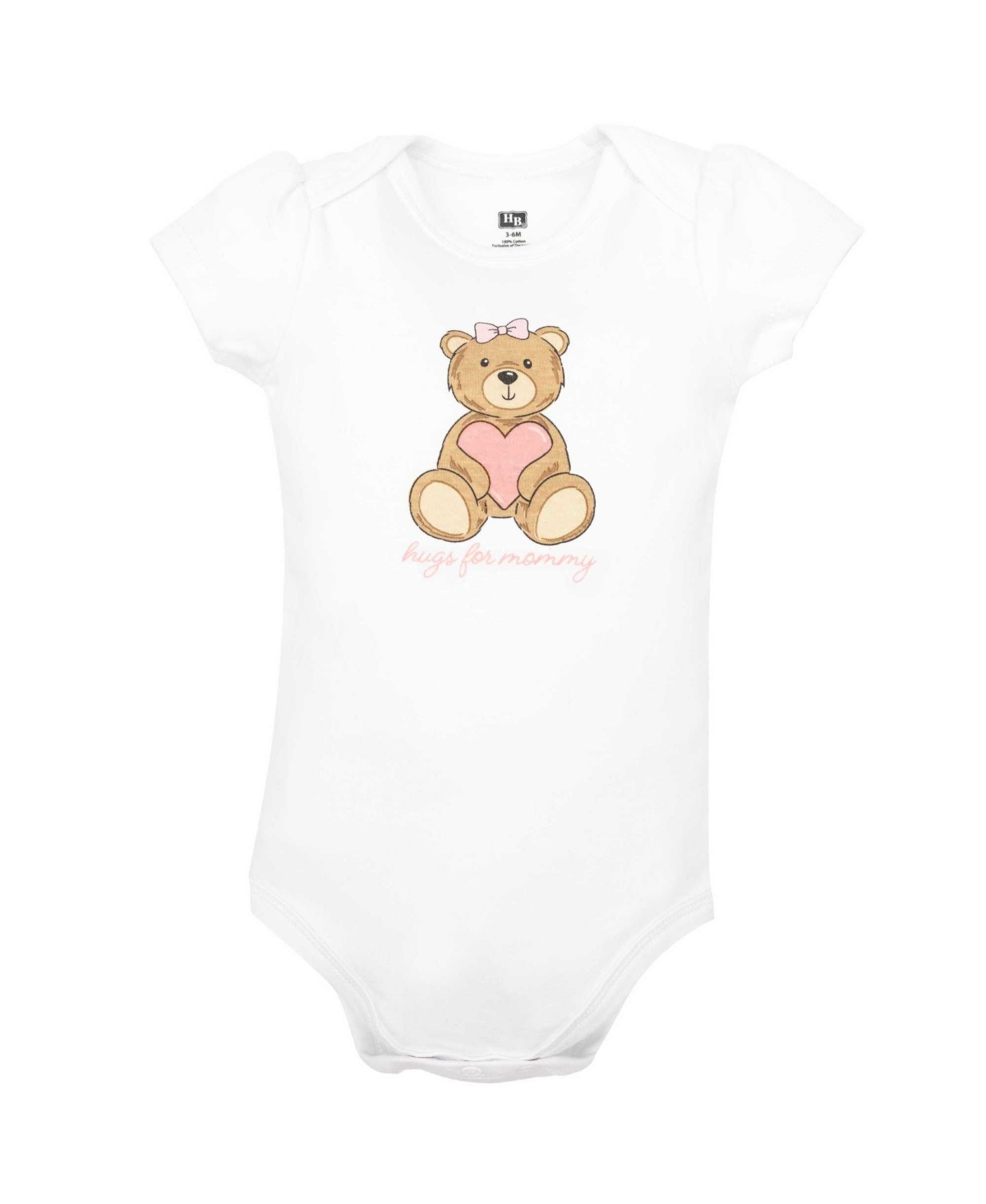 Hudson Baby Girls Cotton Layette Set, Pink Snuggle Bear, 9-12 Months