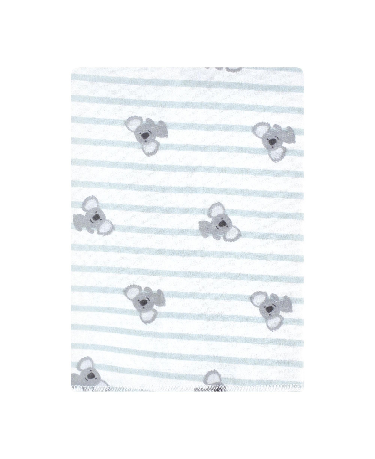 Hudson Baby Cotton Flannel Burp Cloths 12-Pack Bundle, Koala Stripe, One Size