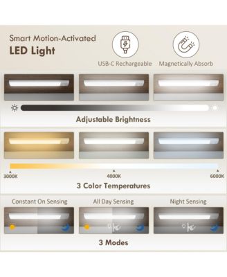 Kitchen Pantry Cabinet with Sensing LED Light Storage Cabinet