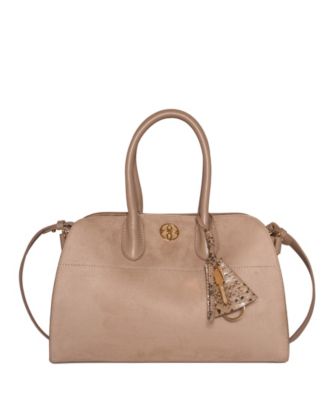 Aurora Top Handle Suede Tassel Medium Satchel Bag