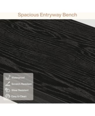 Farmhouse End of Bed Bench for Bedroom, 47.24-Inch Long Entryway Bench