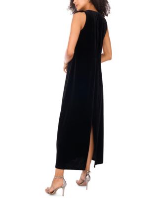 Women's Velvet A-Line Maxi Dress