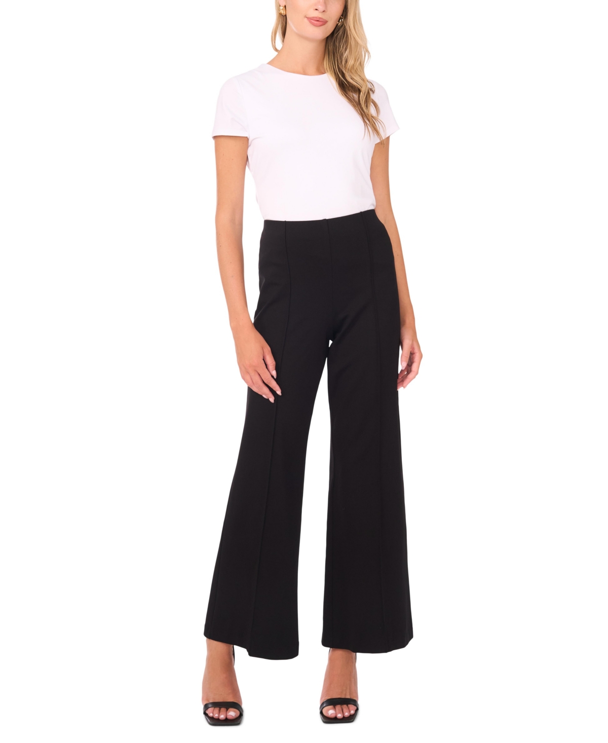 Vince Camuto Women's Wide Leg Center Seam Pants In Brown