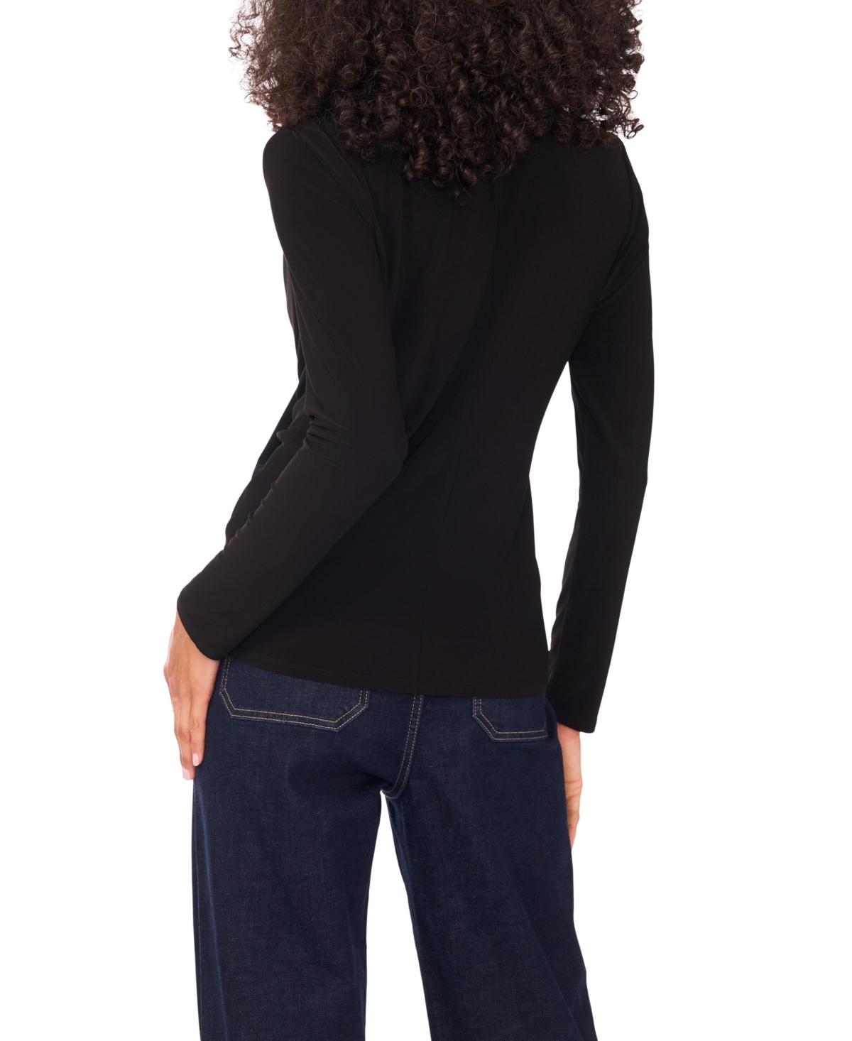 Vince Camuto Women's Long-sleeve Faux-wrap Top In Brown