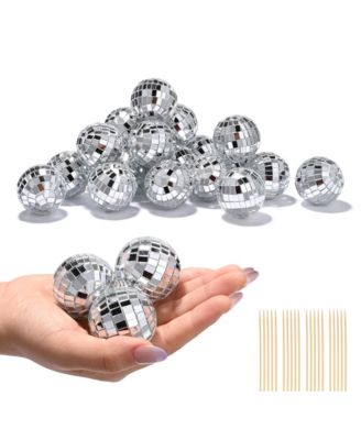 20PCS 1.6" Small Disco Ball Mirror Mini Hanging Decoration for Events Wedding 70s 80s Party Business Holiday Home Decor