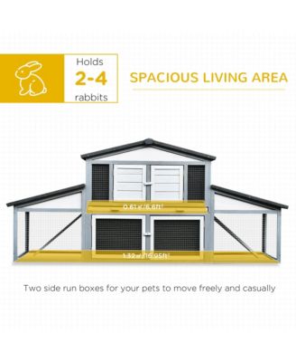 Large Rabbit Hutch, Outdoor Wooden Guinea Pig Cage,