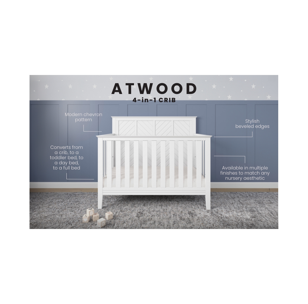 Child Craft Atwood 4-in-1 Convertible Crib