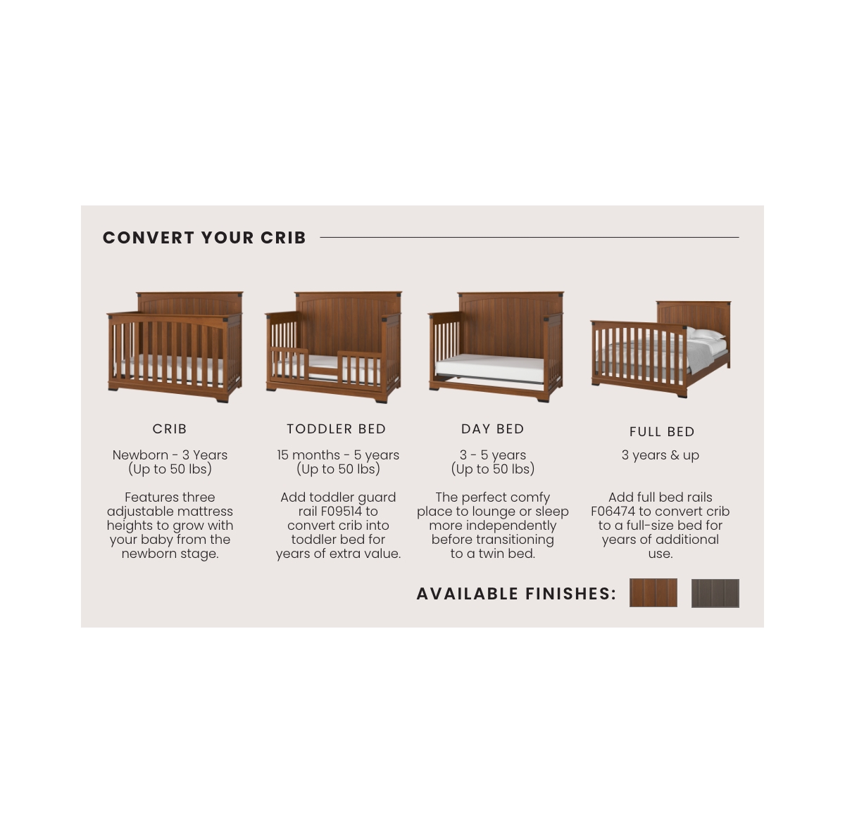 Child Craft Redmond 4-in-1 Convertible Crib