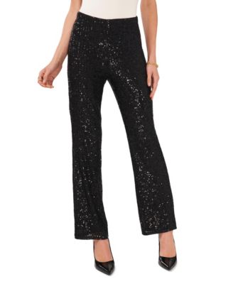 Women's Pull-On Sequin Flare Pants