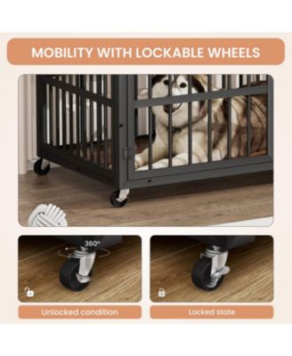 Dog Crate Wrought Iron Frame Door with Side Openings