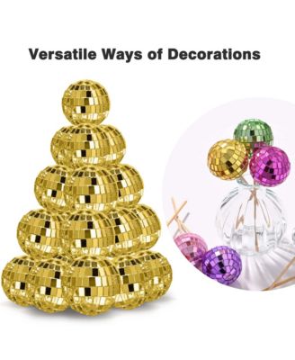 20PCS 1.6" Small Disco Ball Mirror Mini Hanging Decoration for Events Wedding 70s 80s Party Business Holiday Home Decor