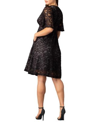 Women's Starry Sequin Lace V-Neck Cocktail Dress with Pockets