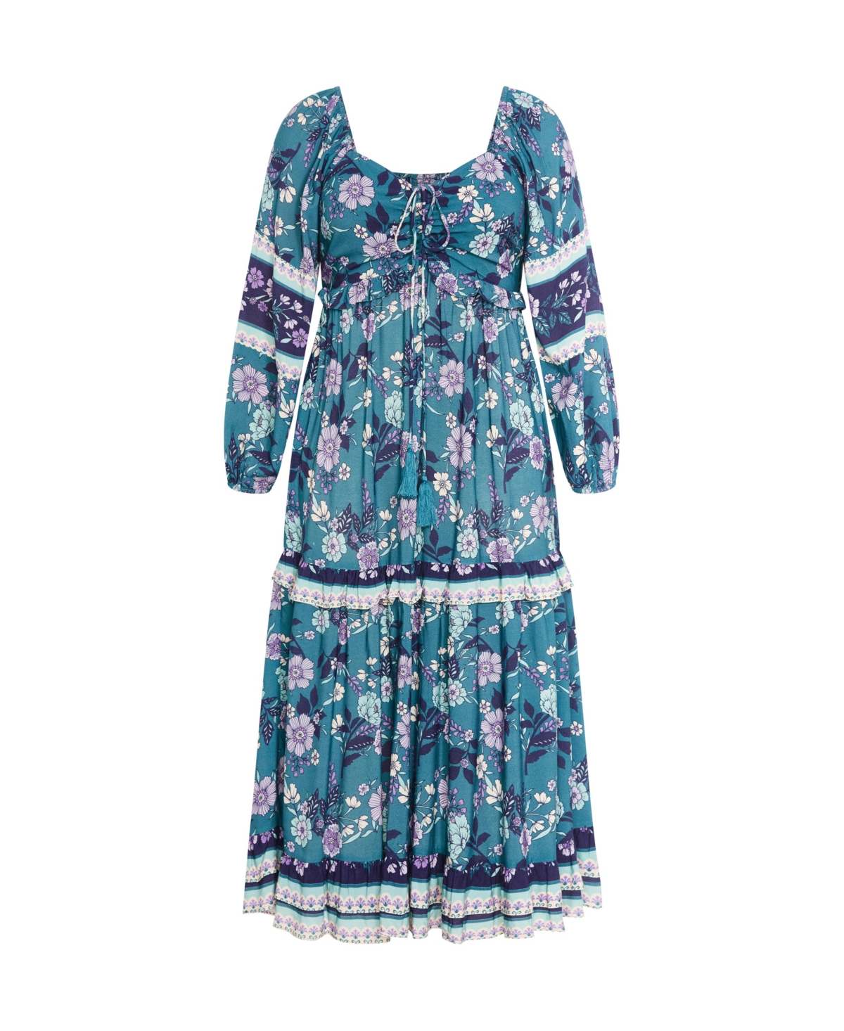 City Chic Women's Plus Jayla Border Dress