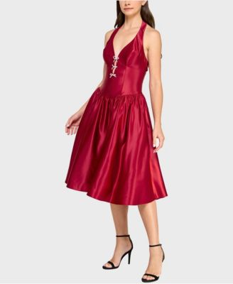 Juniors' Three Bows Midi Dress
