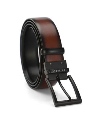 Men's Reversible Tan Loop Leather Belt