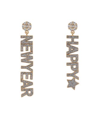 Happy New Year Stone Earrings